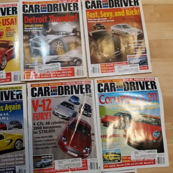 Car and Driver Vintage Automotive Magazines 2004 and 2005 Bugatti Corvette Porsc - Picture 3 of 8